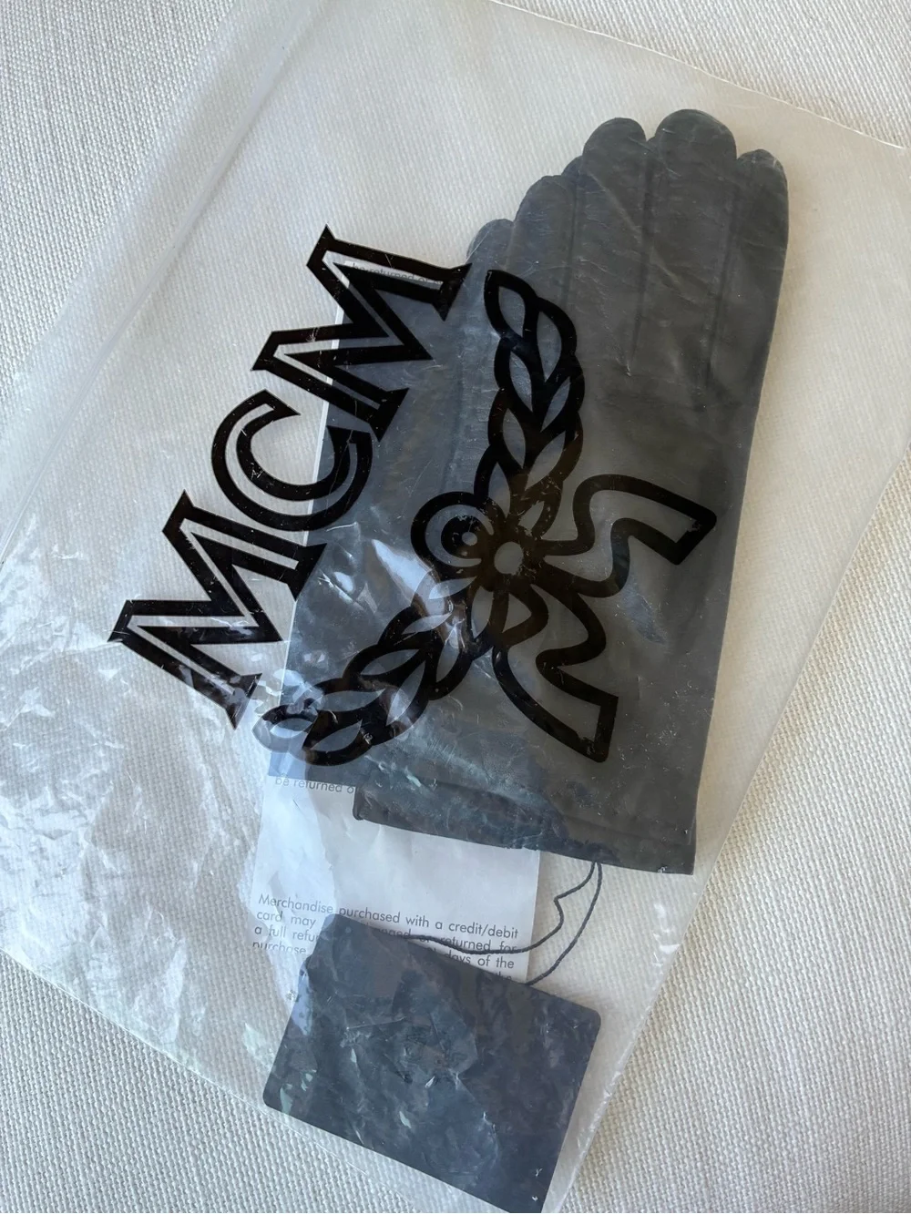 *NWT* MCM Size 6½ Genuine Leather Cashmere Gloves | Made in Italy